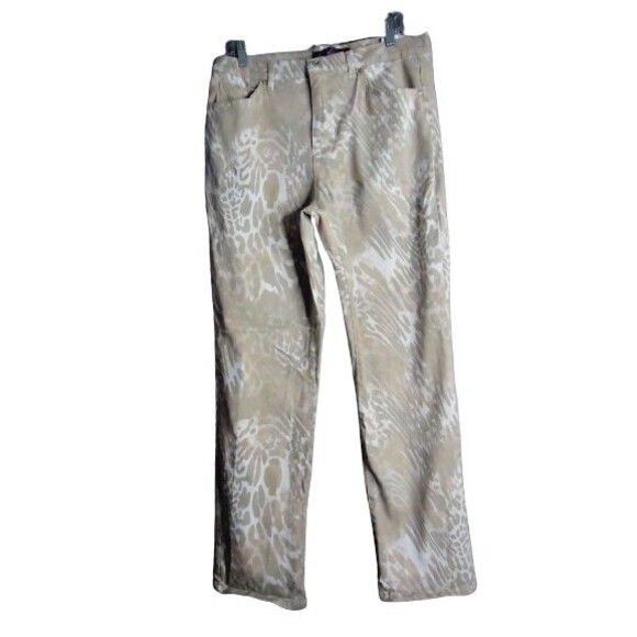 Gloria Vanderbilt Amanda Jeans Women's Size 14 High Rise Light Wash Tan Camo - Picture 1 of 9